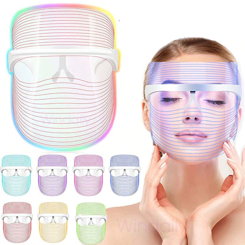 PDT 7 LED Luminothérapie Visage Beauté Machine LED Masque Facial Avec  Microcourant Pour Dispositif De Blanchiment De La Peau Du 71,25 €