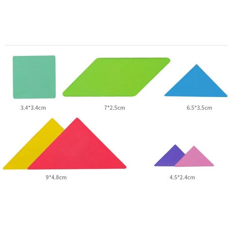 Tangram Montessori Magnétique En Bois