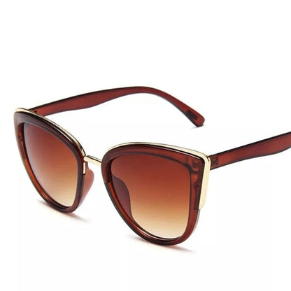 Lunettes de Soleil Femme Cat Eye Uv400 Caramel | Lilikdo