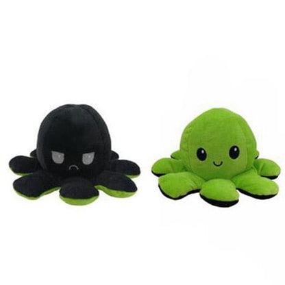 Peluche Réversible Poulpe Couleur / Humeur Noir / Vert